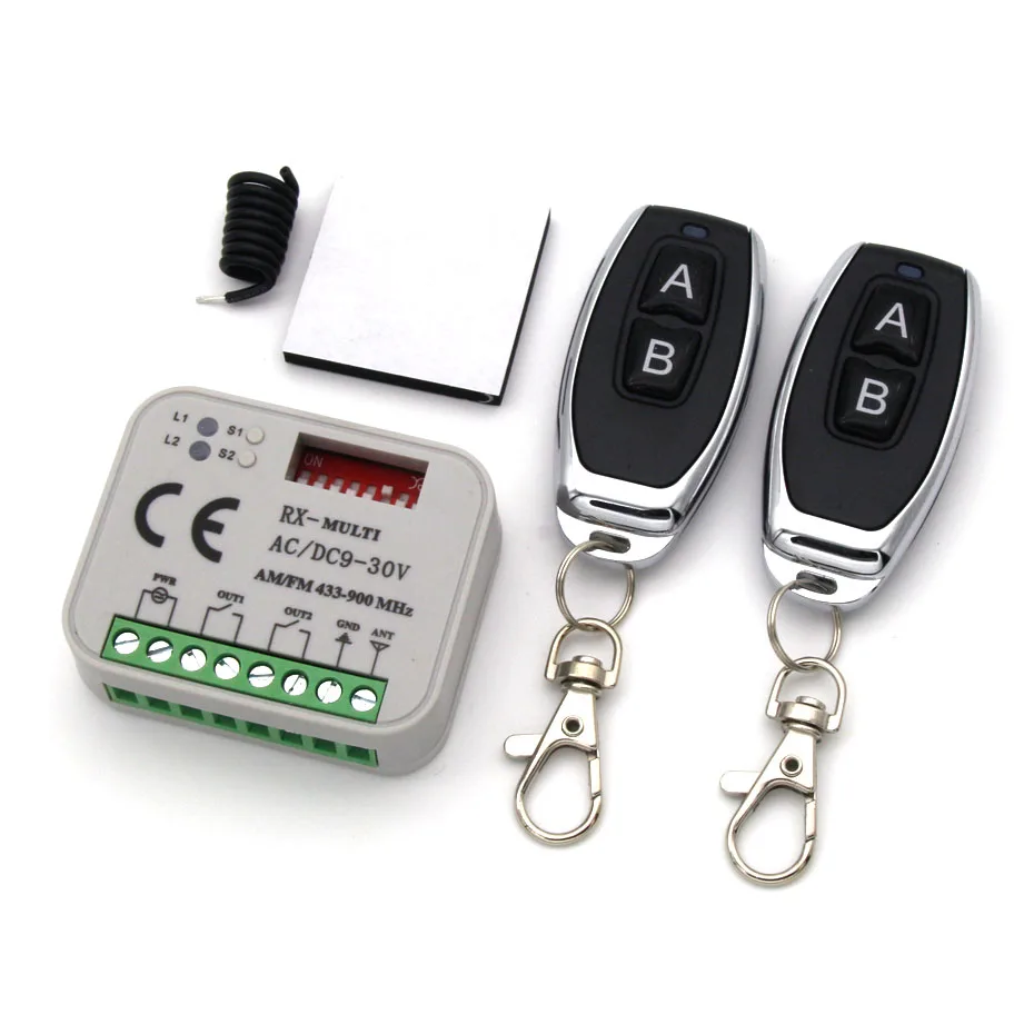 Universal Gate Garage Remote Control Receiver RX MULTI 300-900MHz 315MHz 433MHz 868MHz 433,92MHz 838,3MHz AC DC 9-30V Receiver