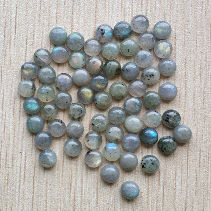 

Wholesale 30pcs/lot 2018 new fashion natural spectrolite round shape CABOCHON 6mm beads for jewelry accessories making free