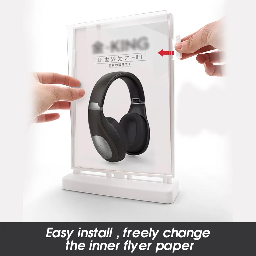 A5 148x210mm Plastic Photo Picture Poster Frame Table Menu Paper Holder Acrylic Sign Holder Display Stand