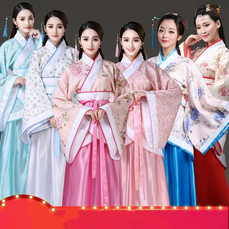 ancient chinese costume women clothing clothes robes traditional beautiful dance costumes han tang dynasty dress Hanfu  fairy