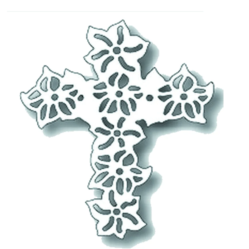 Hemere Flower cross frame DIY Craft Metal Cutting Dies Knife mold Scrapbooking 2019 New Embossing Stencil Decor Photo Album Card