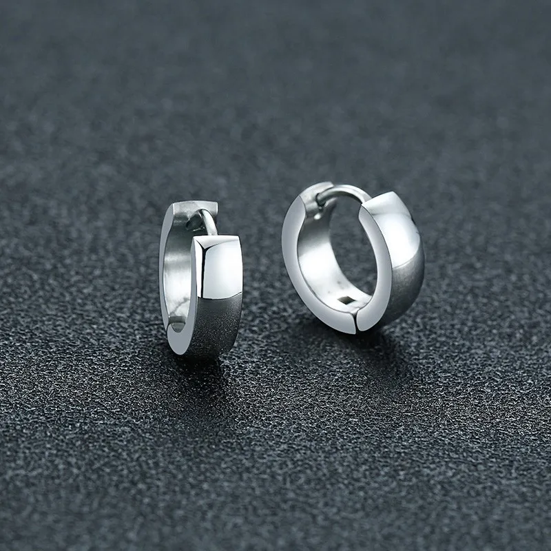 Unisex Stainless Steel Small Hoop Huggie Earrings for Men Woman Ear brinco Jewelry
