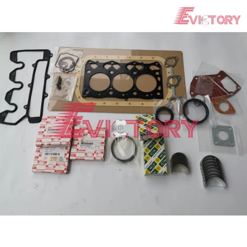 3LD2 full cylinder head gasket kit+3LD2 piston ring+3LD2 crankshaft bearing+con rod bearing For Hiatch ZAXIS35U excavator