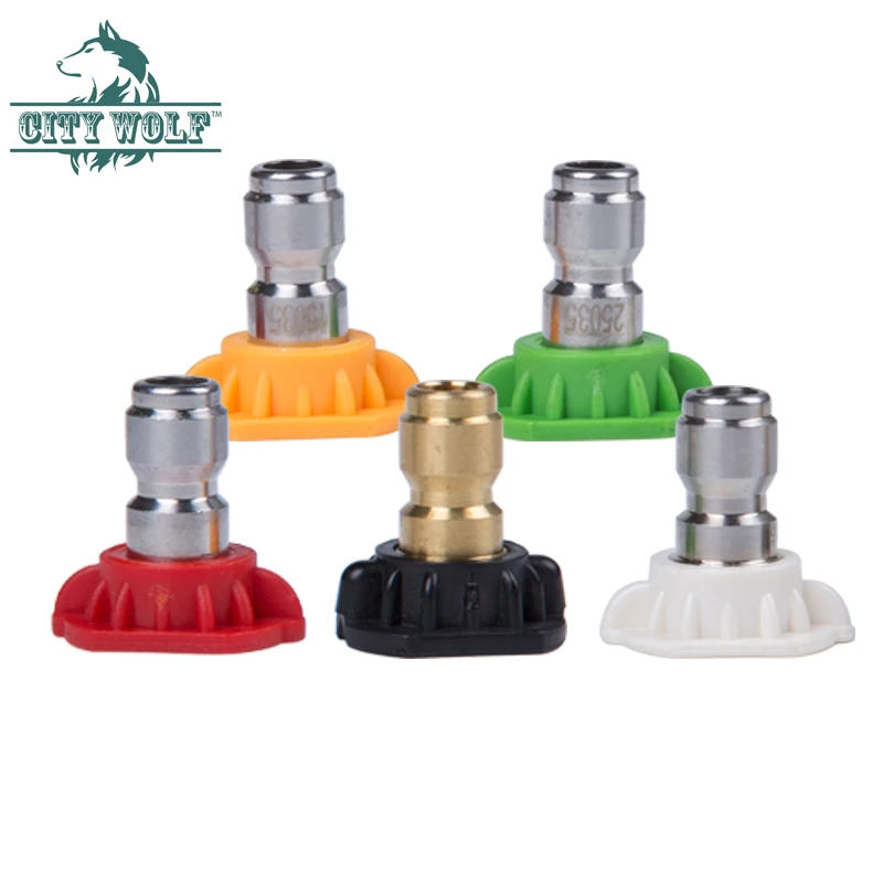 High Pressure Washer Gun Nozzle 5 Color Quick Connector 1/4