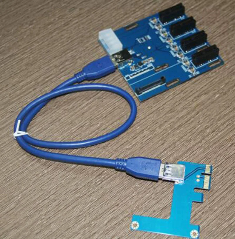 PCIe 1 に 4 PCI express 1X スロットライザーカード変換カード 4 ポート PCI-Express X1 に追加スロットアダプタ PCIe ポートポートマルチプライヤカード