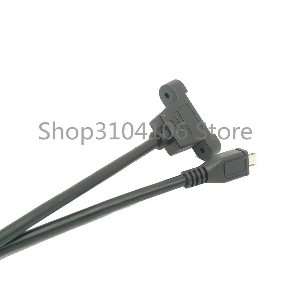 Micro-USB 5-контактный разъем Micro USB 2.0 «папа» к «мама» Micro USB 2.0 Удлинительный кабель 30 см 50 см с винтами Отверстие для монтажа на панели