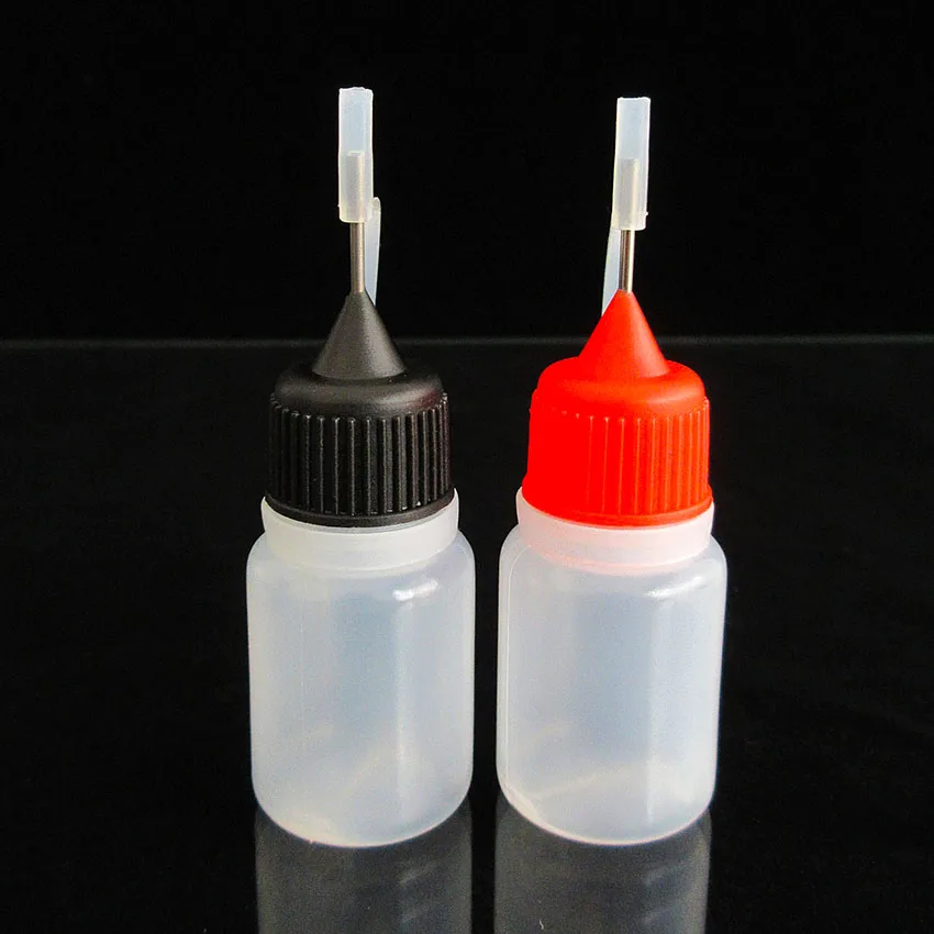 10pcs 5ml Plastic LDPE Empty Liquid Squeeze Dropper with Long Tip Metal Needle Cap for Vape DIY E-Cig Bottle Accessories