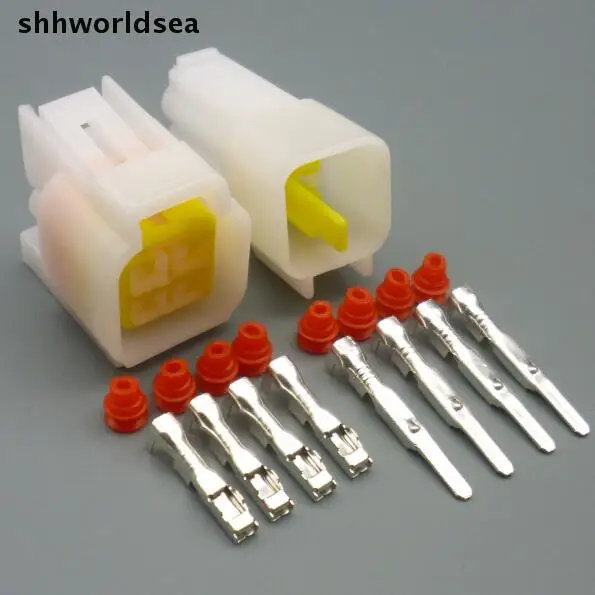 

Shhworldsea 10sets 4 Pin/way 4P 2.3mm Auto connector,Car Waterproof Electrical plug,car refit connector for car Motorcycle ect