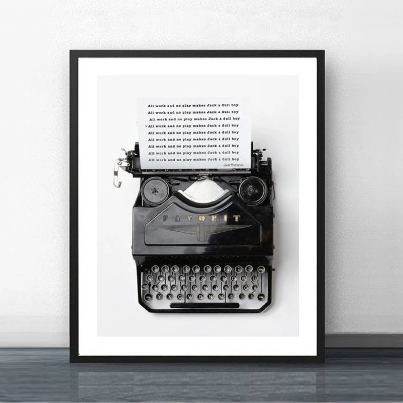 Stephen King The Shining Horror Movie Quotes Poster Prints Home Theater Decor Vintage Movie Art Canvas Painting Wall Picture