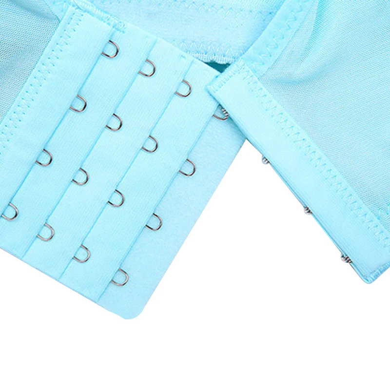 1022 Gathered Deep U Beautiful Back Lace Wrap Chest Vest Female No Steel Ring Underwear Skin Black Blue