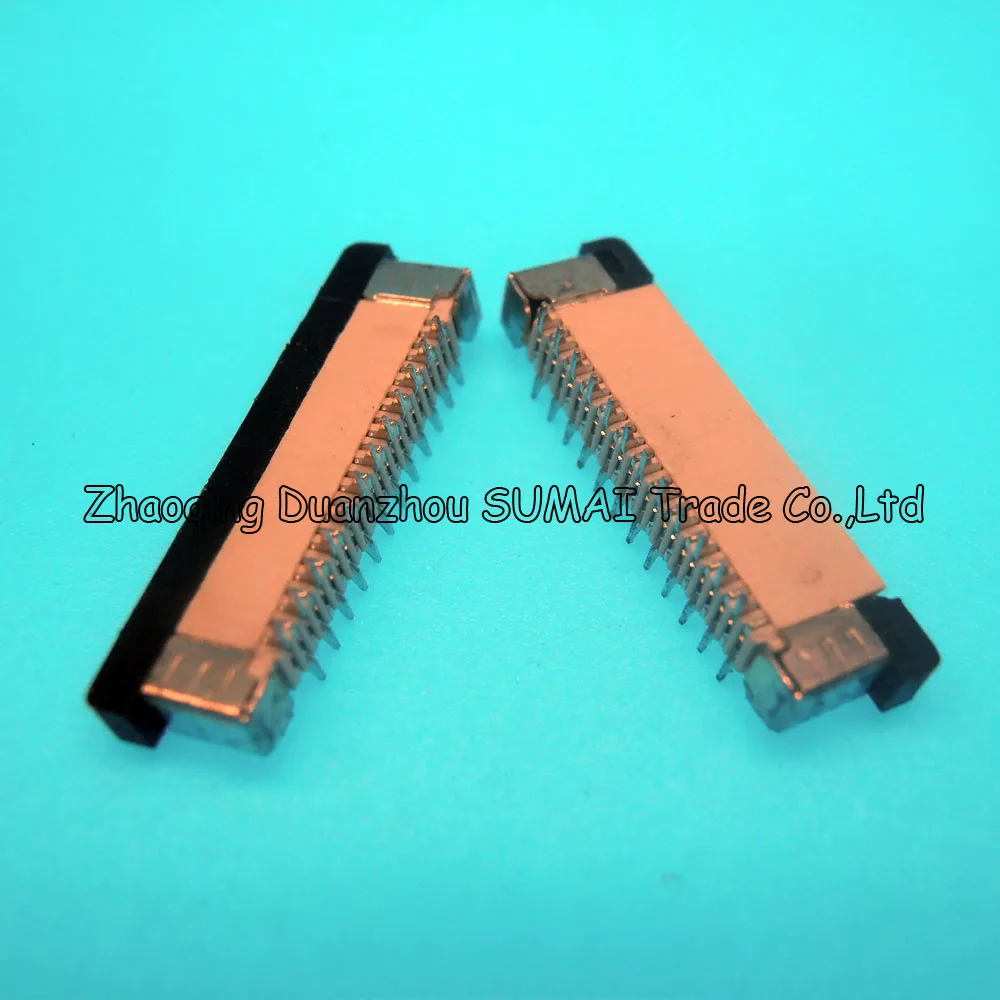 24Pin Erect SMD type Staggered Pin FPC/FFC 24 Pin 0.5mm cable connector socket for LCD screen of DVD/GPS/MP3/PDA/Phone ect.