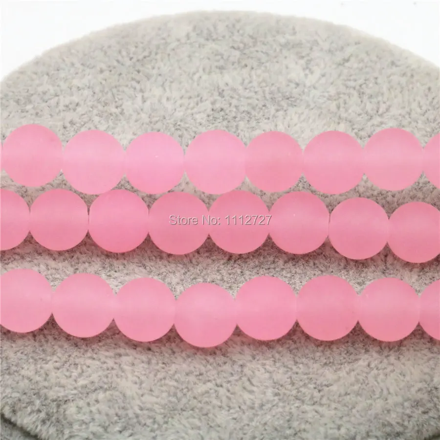 

4 6 8 10 12mm Accessory Crafts Parts Pink Loose Beads Lucky Stone Balls Gifts Round Diy Jewelry Making Girls Women Gifts Fitting