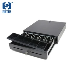 Quality Black CashDrawer Box With 5 Adjustable Bill Blank And 8 Removable Coin Cabinet RJ11 POS Cash Register Drawer