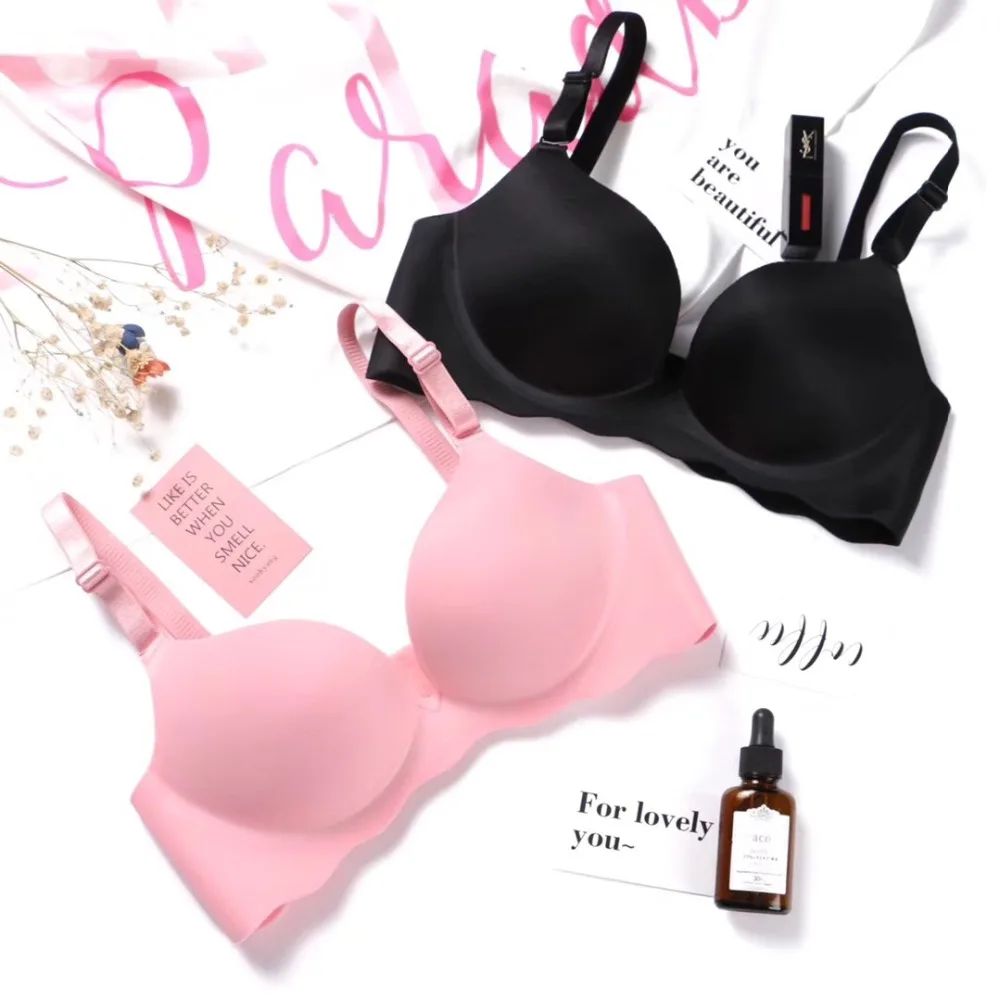 Bra Seksi Modis untuk Wanita Lingerie Push Up Bra Mulus Kawat Bralette Bra Gratis Pakaian Dalam Wanita Intim