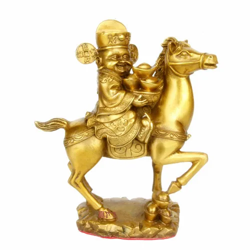 

China Folk god of wealth Riding horse statue (large size)