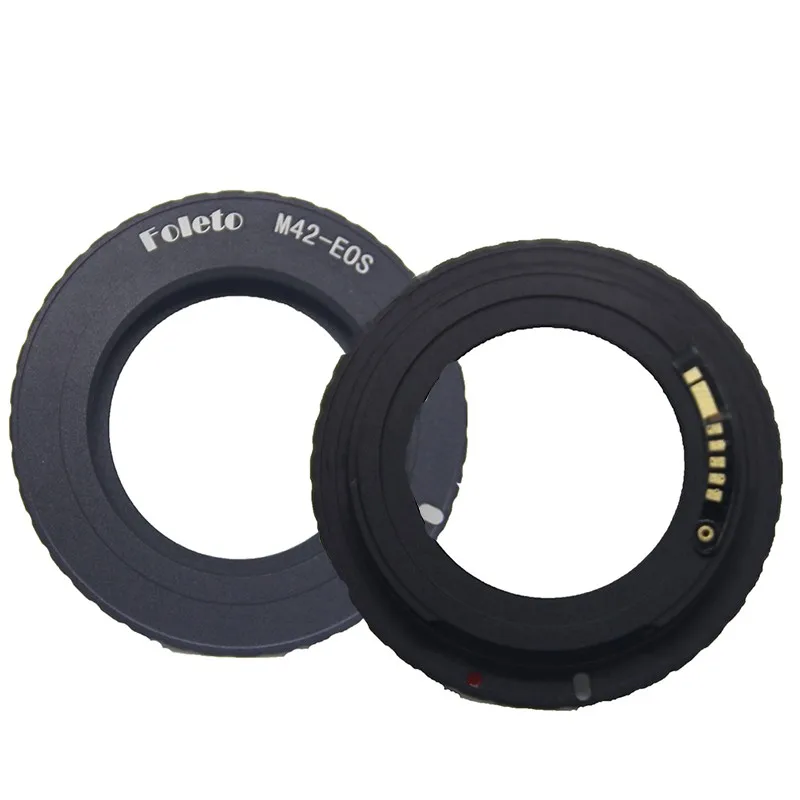 Foleto Electronic AF Confirm M42 Mount Lens Adapter for Canon EOS 5D 7D 60D 50D 40D 500D 550D 600D Rebel T2i T3i 1100D (M42-E0S)