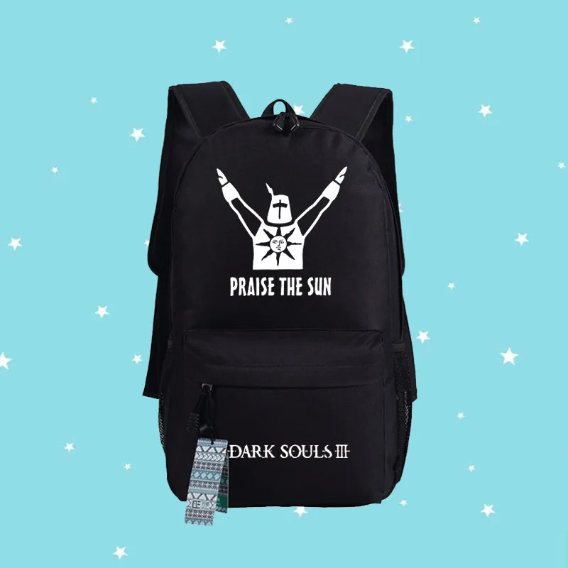 New Game  Souls Backpack Praise the sun oxford Schoolbags Canvas Fashion Unisex Travel Laptop Bag