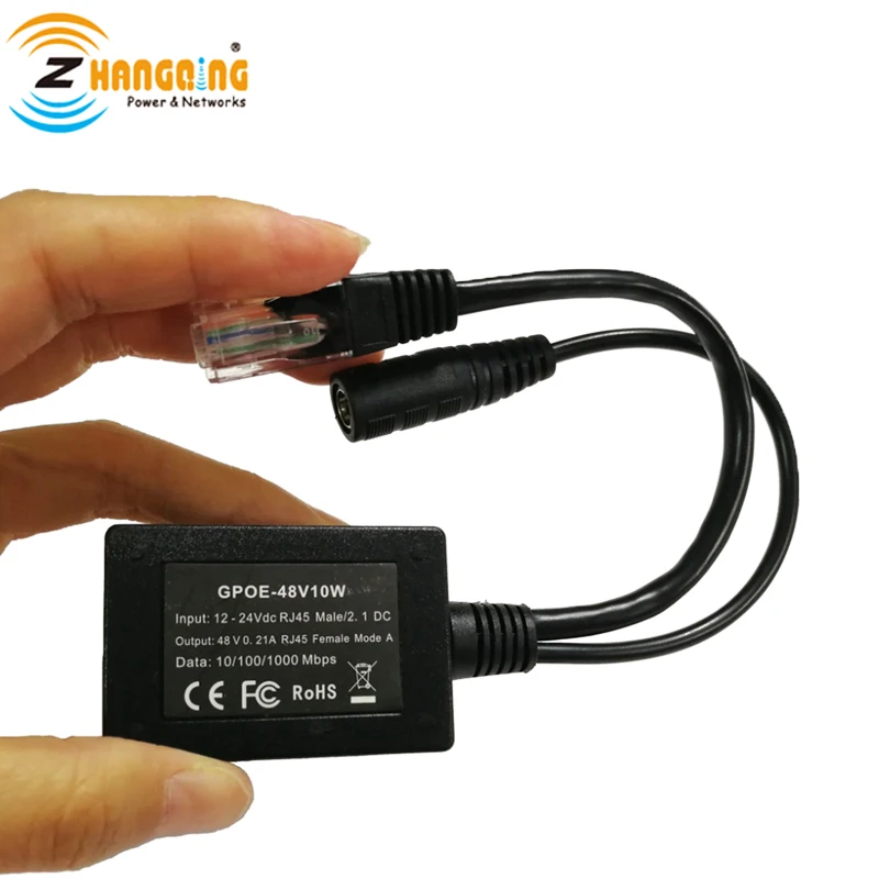 PoE Power over Ethernet 48 volt supply PoE Converter 12V or 24V to