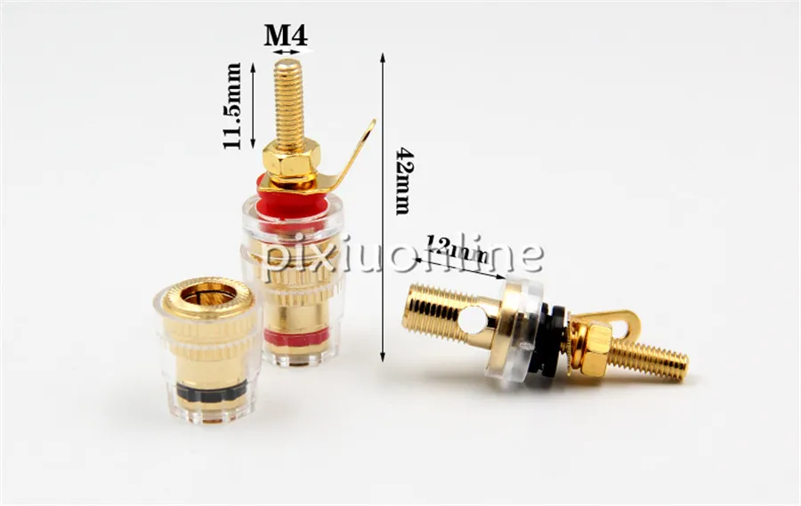 Quick Shipping DS710c Copper Gold Plating Transparent Banana Binding Post Audio Amplifier Use Brazil Sale at a Loss