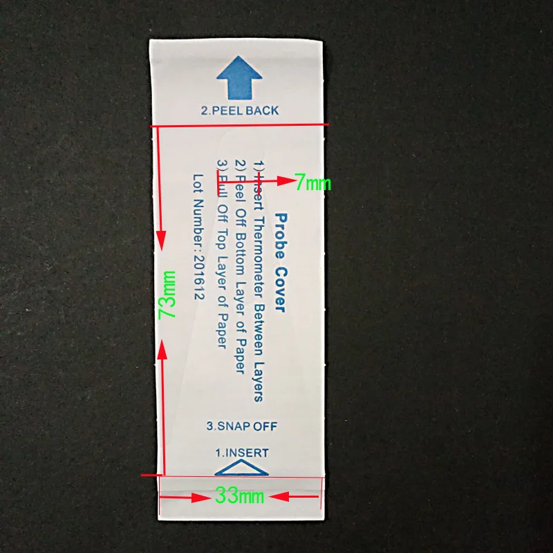 

1000pcs 73*33mm disposable thermometer isolation membrane