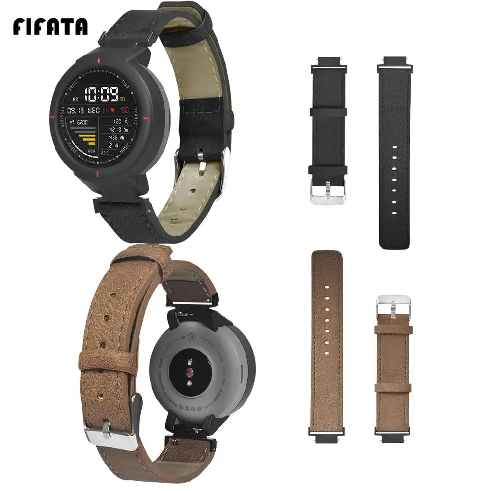 

Кожаный ремешок FIFATA для смарт-часов Huami Amazfit Verge 3, фитнес-браслет, бизнес-браслет, аксессуары для смарт-часов