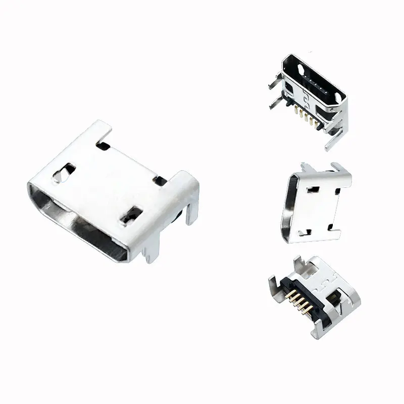 10 sztuk wysokiej jakości Micro USB typ B 5pin gniazdo żeńskie 4 pionowe nogi złącza lutownicze do telefonu komórkowego