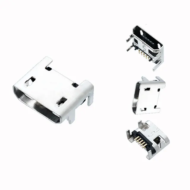 10 sztuk wysokiej jakości Micro USB typ B 5pin gniazdo żeńskie 4 pionowe nogi złącza lutownicze do telefonu komórkowego