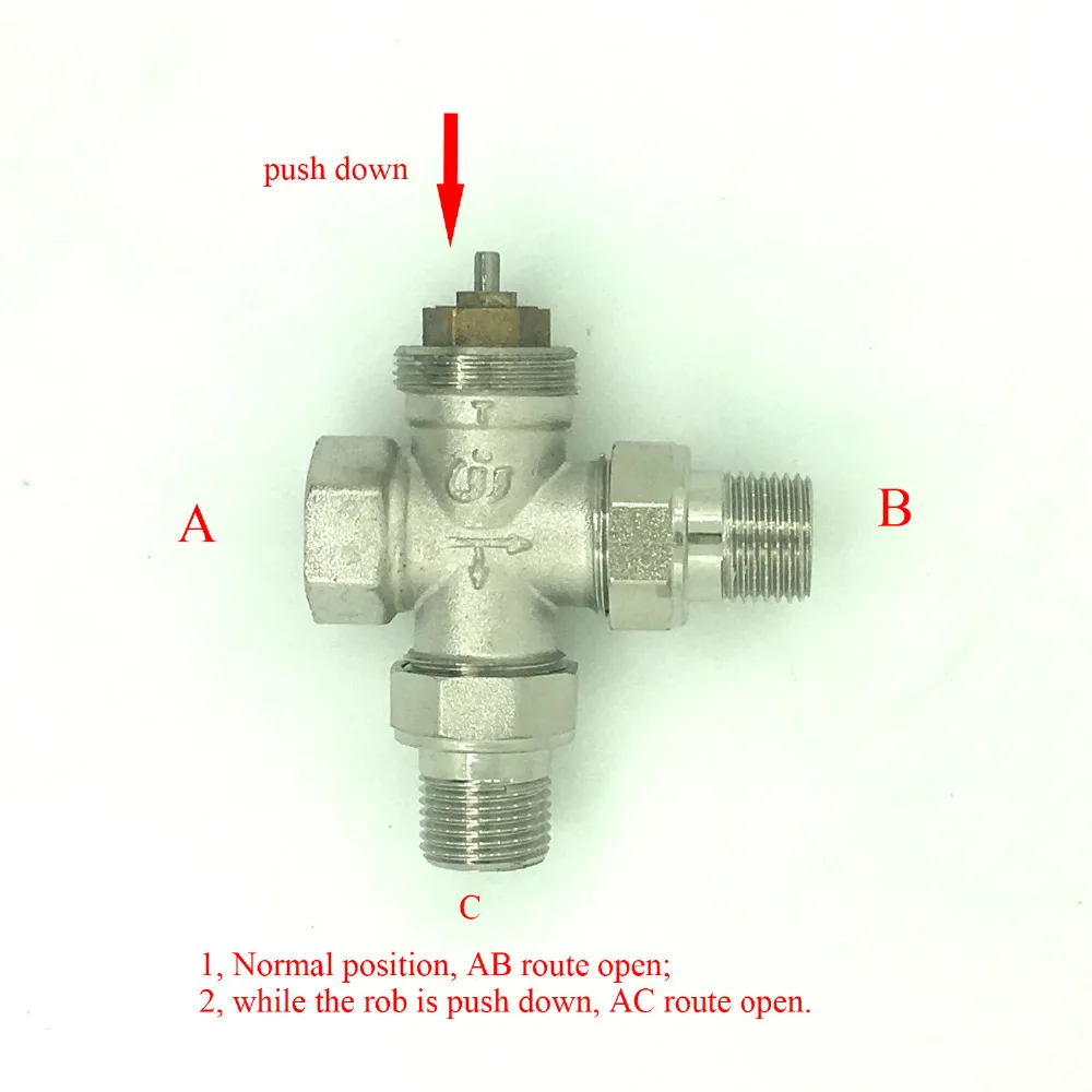 DN15 DN20 DN25 brass three - way valve  Thermostatic Radiator Valve