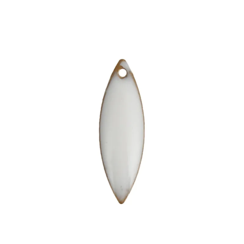 DoreenBeads Fashion Copper Enamelled Sequins Pendant Marquise Unplated Colorful Enamel DIY Charms 16mm x 5mm( 2/8"), 10 PCs image 2