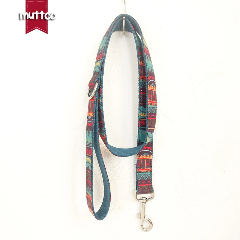 

MUTTCO retailing special ethnic style coloful handmake soft leash THE MAYA self-created dog collars and leashes 5 sizes UDL043