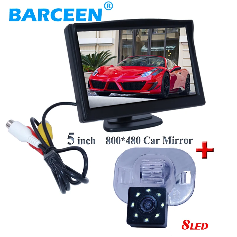 Higest night vision car rear-view parking camera 8 led lamp+5