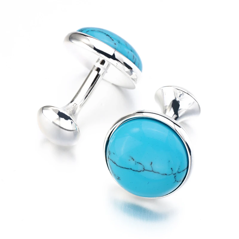 Low-key Luxury Brilliant stone trend Cufflinks for Mens Gold color Plated High Quality Green Cat\'s Eye Stone Cuff links With Box