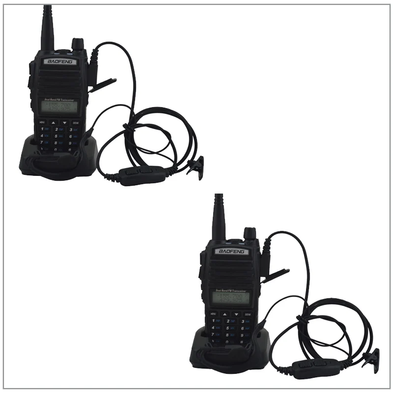 2pcs/Lot Portable Baofeng Radio UV-82 Walkie Talkie Black Dual Band VHF/ UHF Ham Radio Transceiver Baofeng UV 82