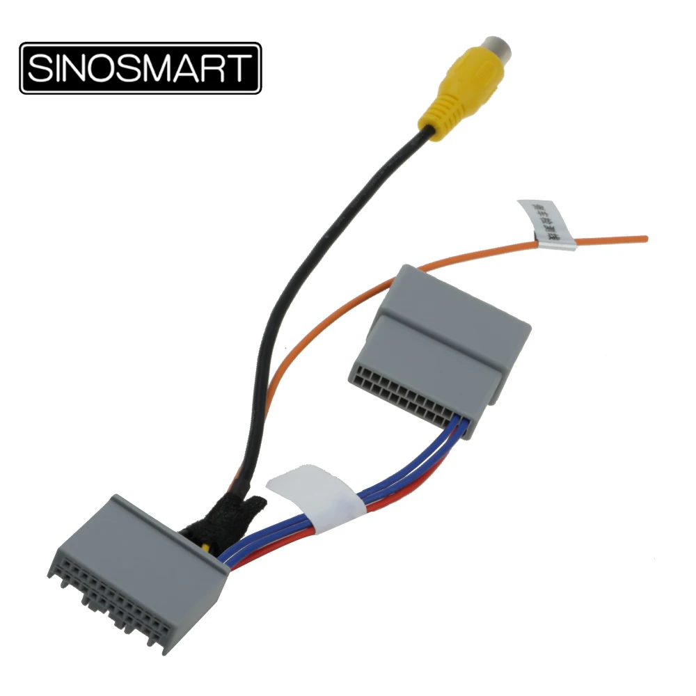 SINOSMART 24-PIN Reversing Camera Connection Harness for Honda SHUTTLE Accord 2.4 etc. OEM Monitor without Damaging Car Cable