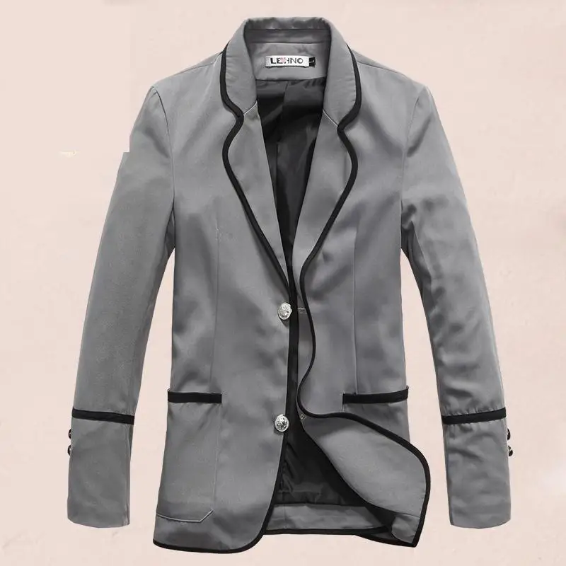 New Korean Mens Fashion Blazer Boys Students Casual Suit Jacket Male Blazers Men Coat Japanese Leisure School Uniform Coat Black