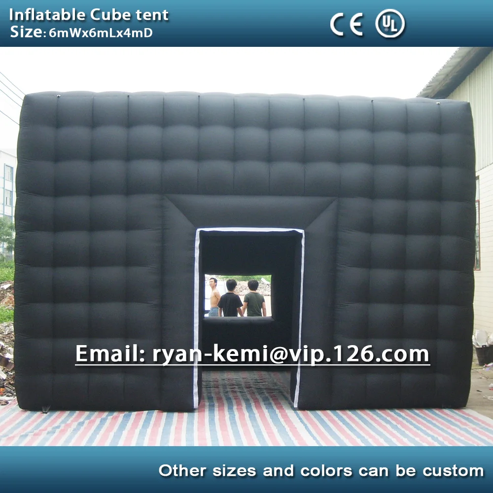 6m Large Inflatable Cube Tent Party Cover Big Marquee Photo Booth Outdoor Events Exhibition Advertising Trade Show Portable Room