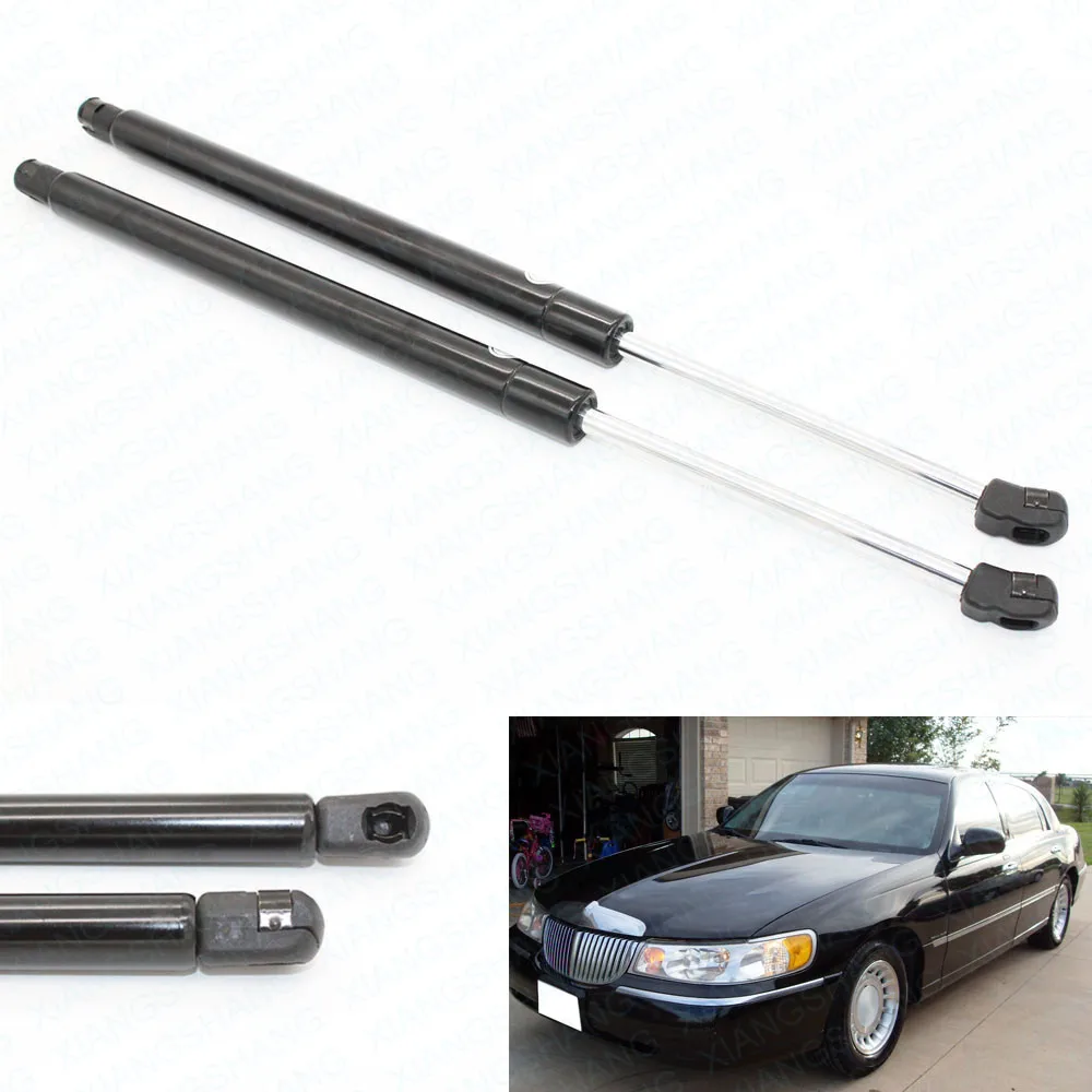 2 Front Hood Auto Gas Spring Struts Lift Supports for Lincoln Town Car 1998-2002 for Ford Crown Mercury Grand Marquis 14.29 inch