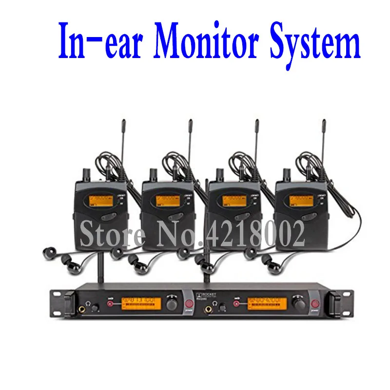 Профессиональная аудиосистема ушного монитора, 2-канальная, 4 корпуса, ресиверы, мониторинг с беспроводными наушниками типа SR2050