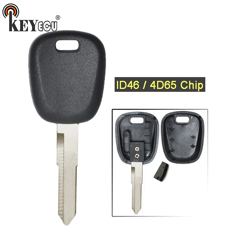 KEYECU ID46 / 4D65 Chip Replacement Transponder Key Blank Fob for Suzuki Ignis Jimny Diesel Grand Vitara Splash Swift SX4