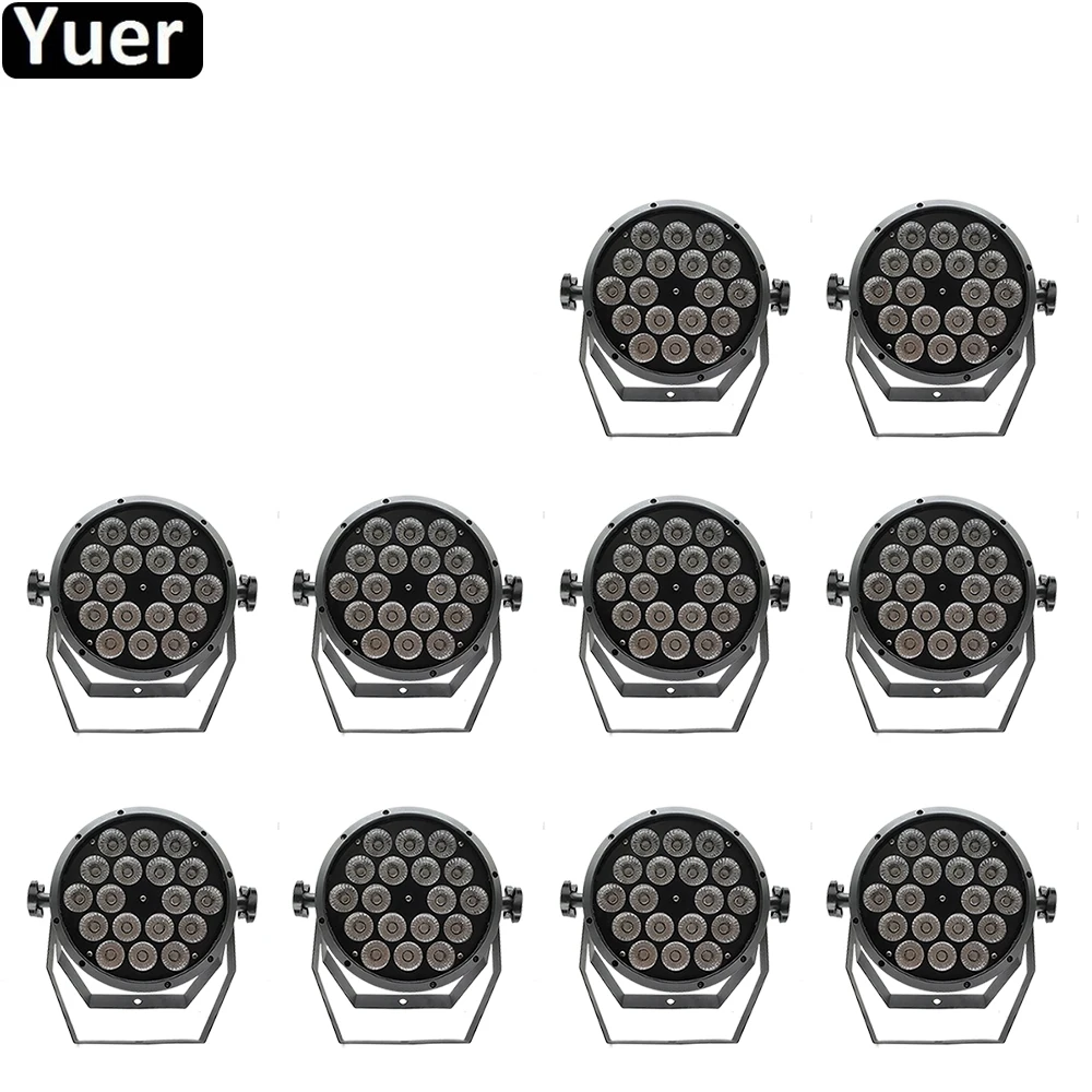 

10Pcs/Lot 18x12W RGBW 4IN1 LED Par Light DJ Disco Ball Music Light DMX512 Projector Stage Lighting Effect Lamp Party KTV Lights