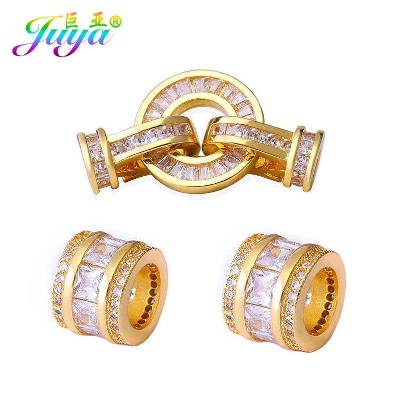 Juya DIY Beadwork Jewelry Accessories Handmade Fastener Lock Clasps For Women Men Natural Stone Pearls Crystals Jewelry Making