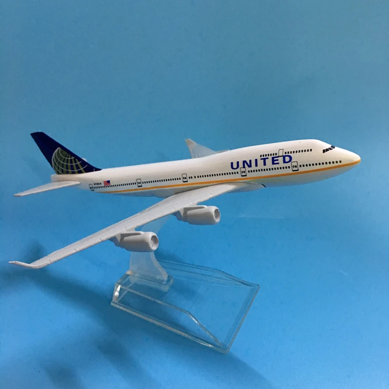 JASON TUTU 16 cm Verenigde Boeing B747 Vliegtuig Vliegtuig Modelvliegtuigen Model Diecast Metaal 1/400 Schaal Vliegtuigen ﻿