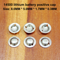 100pcs/lot AA battery 5th battery Spot welding cap stainless steel positive cap tip cap Battery accessories