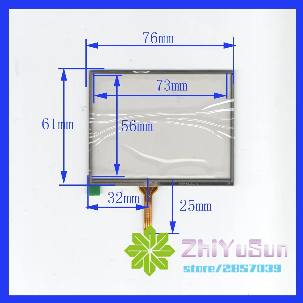 NEW TM1286A01-1B BE0702A1 076mm*61mm 3.5inch 4 lins resistance screen  76*61 compatible For GPS CAR touchsensor glass digitizer