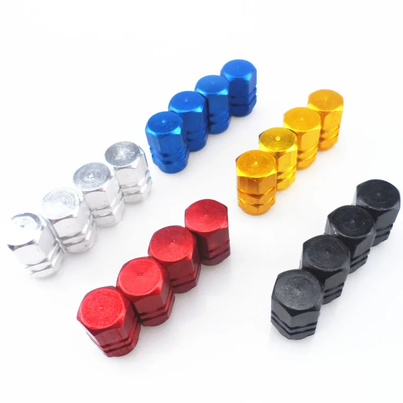 New 4PCS aluminum alloy anti-theft tire valve stem air cap airtight cover car accessories for Kia Rio Cerato,Soul,Forte,Sportage