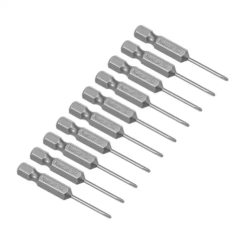 uxcell 10pcs 1/4" Hex Shank Phillips 1.6/2.5/2/3.5/3mm PH00 PH0 PH1 Magnetic Screw Driver S2 Screwdriver Bits 50mm Length