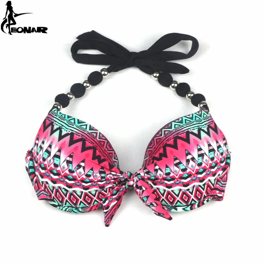 Bikinis brasileños con Push-Up para mujer, traje de baño con parte superior e inferior por separado, conjunto de Bikini con cuello Halter, ropa de playa Sexy, trajes de baño