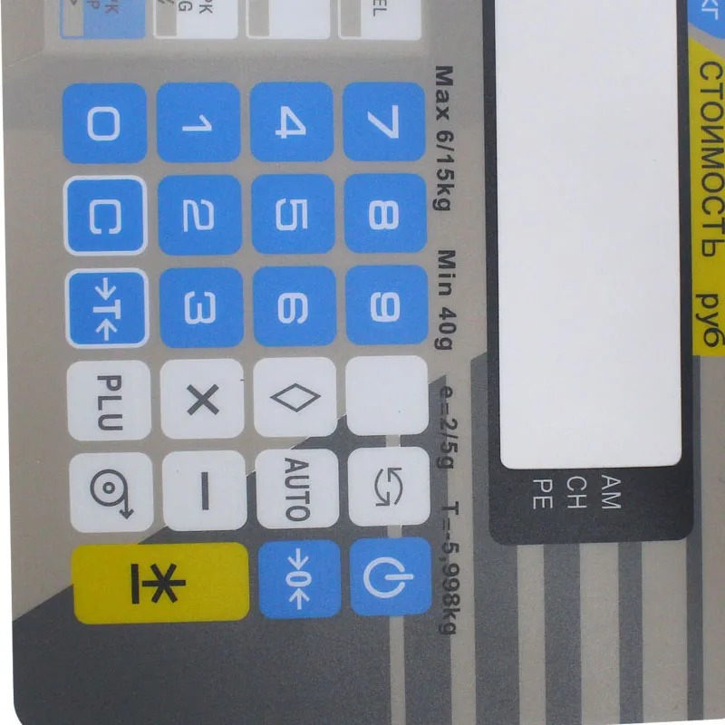 Imagem -04 - Etiqueta Térmica Impressora de Balança Eletrônica Filme Teclado com Janela Compatível com Digi Sm300 Novo 10 Pcs por Lote