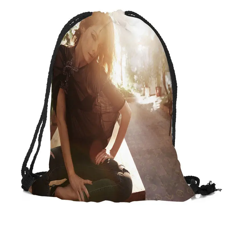 New Michelle Monaghan Printing Backpack Travel Beach School Multi-function Drawstring Bag Custom You Image