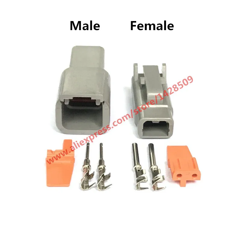 20 Sets Deutsch DTM 2 Pin DTM06-2S / ATM06-2S DTM04-2P / ATM04-2P Waterproof Electrical Connector Inlet Air Temperature Sensor